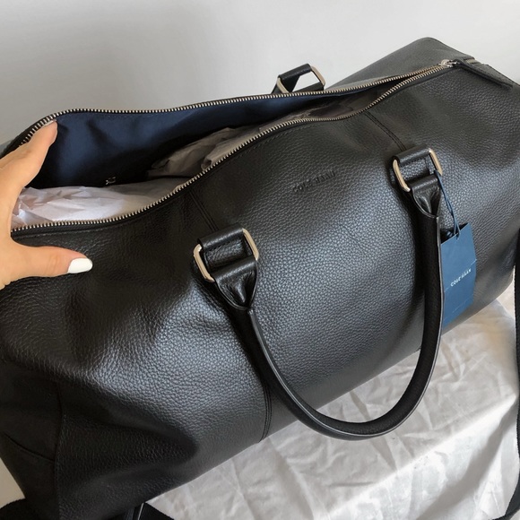 Cole Haan Black Leather Duffle Bag - Picture 3 of 4